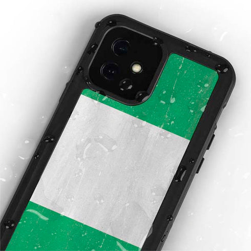 Nigeria Flag Distressed iPhone 12 Mini Waterproof Case